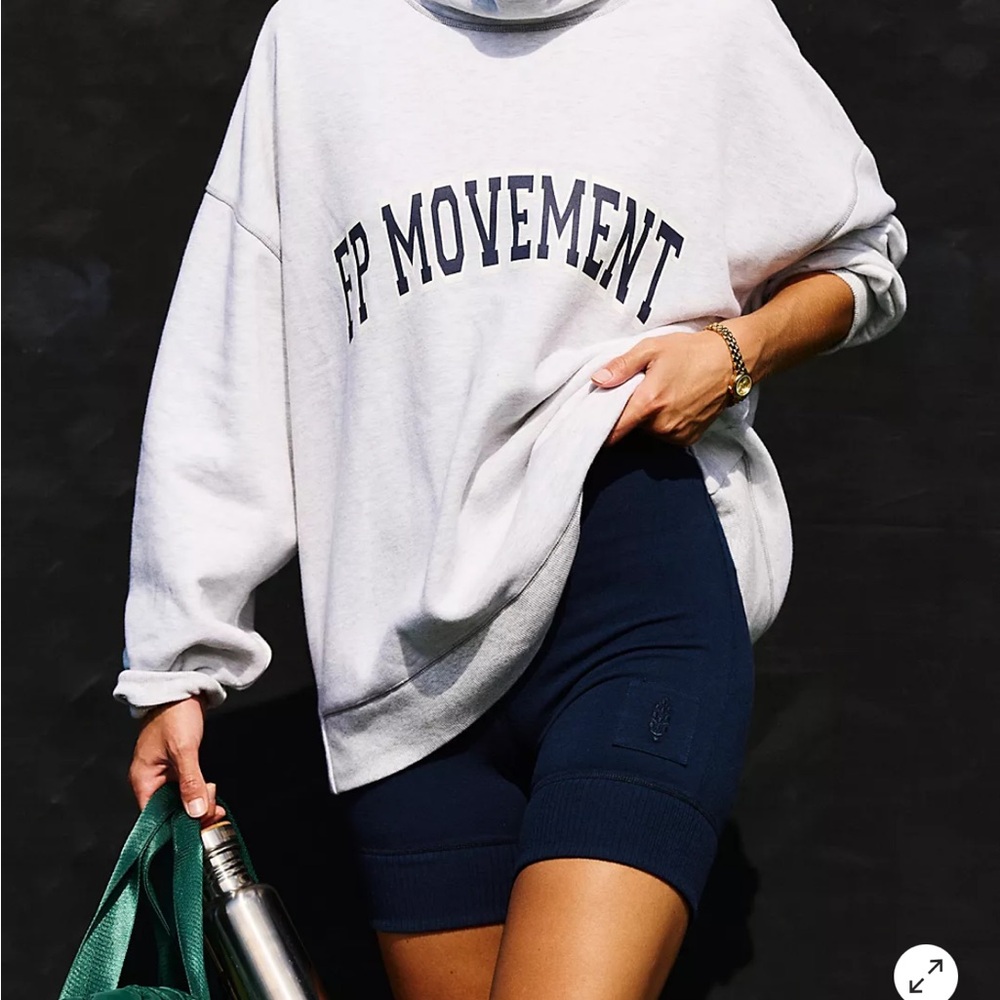 Free People Movement Navy Biker Shorts